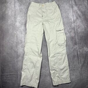 Abercrombie & Fitch Womens White Cargo Utility Pants Size 25 0 Y2K Streetwear